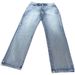 Men's Straight Fit Ice Wash Vintage Jeans Snow Fading Clean Aesthetic Classic Retro Denim for Everyday Wear 501 Blue_mkmklike.com