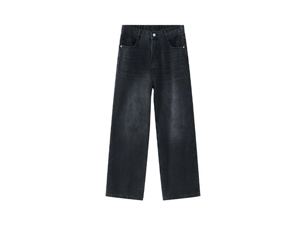 Men's Clothing Loose Fit Elastic Waist Straight Leg Jeans In Multiple Colors Basic Style, Versatile, Casual_mkmklike.com