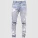 European And American New Star Ordinary Fashion High Street Denim Trousers Men Slim Elastic Handsome Trendy Men Long_mkmklike.com