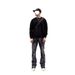 Men's Washed Black Ripped Jeans Straight Flared Cleanfit Pants mid Waist Long Non-Stretch Softener American High Street Style_mkmklike.com