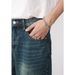 Men's Clothing | Distressed Washed Denim Shorts For Men, Summer Straight Leg, Five Point Pants, Retro Mid Length Pants_mkmklike.com