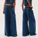 K Wide Leg Jeans Women's New Loose Street Wide Leg Pants Drawstring Fashion Jeans_mkmklike.com