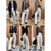 Women's High Waist Straight Leg Wide Leg Jeans - Comfortable Stretch Denim Pants For Casual & Office Wear, Slimming Fit, Pure Color_mkmklike.com