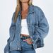Women's Loose Casual Long Sleeve Denim Jacket Multi Pocket Workwear Spring New Arrival_mkmklike.com