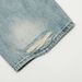 Distressed Horizontal Stripe Jeans For Men Trendy High Street Style Washed Hem Ripped Loose Straight Long Pants_mkmklike.com