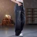 Men's Heavyweight Straight Leg Jeans Classic American Fit Casual Denim Pants Relaxed Versatile Streetwear Everyday Essential_mkmklike.com