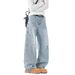 American Washed Jeans Men's Spring And Autumn New Models Gradually Change Old Versatile Teenagers Loose Straight Pants_mkmklike.com