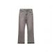 Vintage-Inspired Washed Gray Frayed Hem Flared Jeans - Cleanfit Stretch Denim Pants For Men & Women Fashion Trends_mkmklike.com