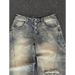 Vintage Distressed Denim Jeans For Men & Women - High Waisted Wide Leg Streetwear Pants With Raw Hem Detail (Blue Wash)_mkmklike.com