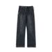 American Retro Patchwork Jeans For Men, Spring Trendy Vibe Loose Wide-leg Casual Pants, Stylish Straight-leg Trousers_mkmklike.com