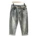 Pulse European And American Foreign Trade High Street INS Brand Jacquard Full Print Design Sense Jeans Men Loose Wide-Leg_mkmklike.com