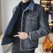Pulse Pulse Spring Autumn New European And American Style Trendy Clothing Winter Fleece Men's Denim Jacket 2025 Thickened Casual_mkmklike.com