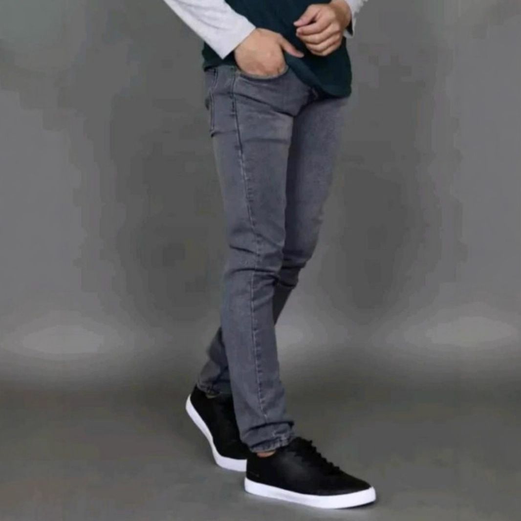 Men's Slim Fit Stretch Jeans Skinny Trousers Mid-Rise Waist Lightweight Summer Denim Distressed Wash_mkmklike.com