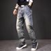 Spring And Autumn New Products Heavy Industry Washing Jeans Men's American High Street Loose Nostalgic Retro American Straight Pants_mkmklike.com
