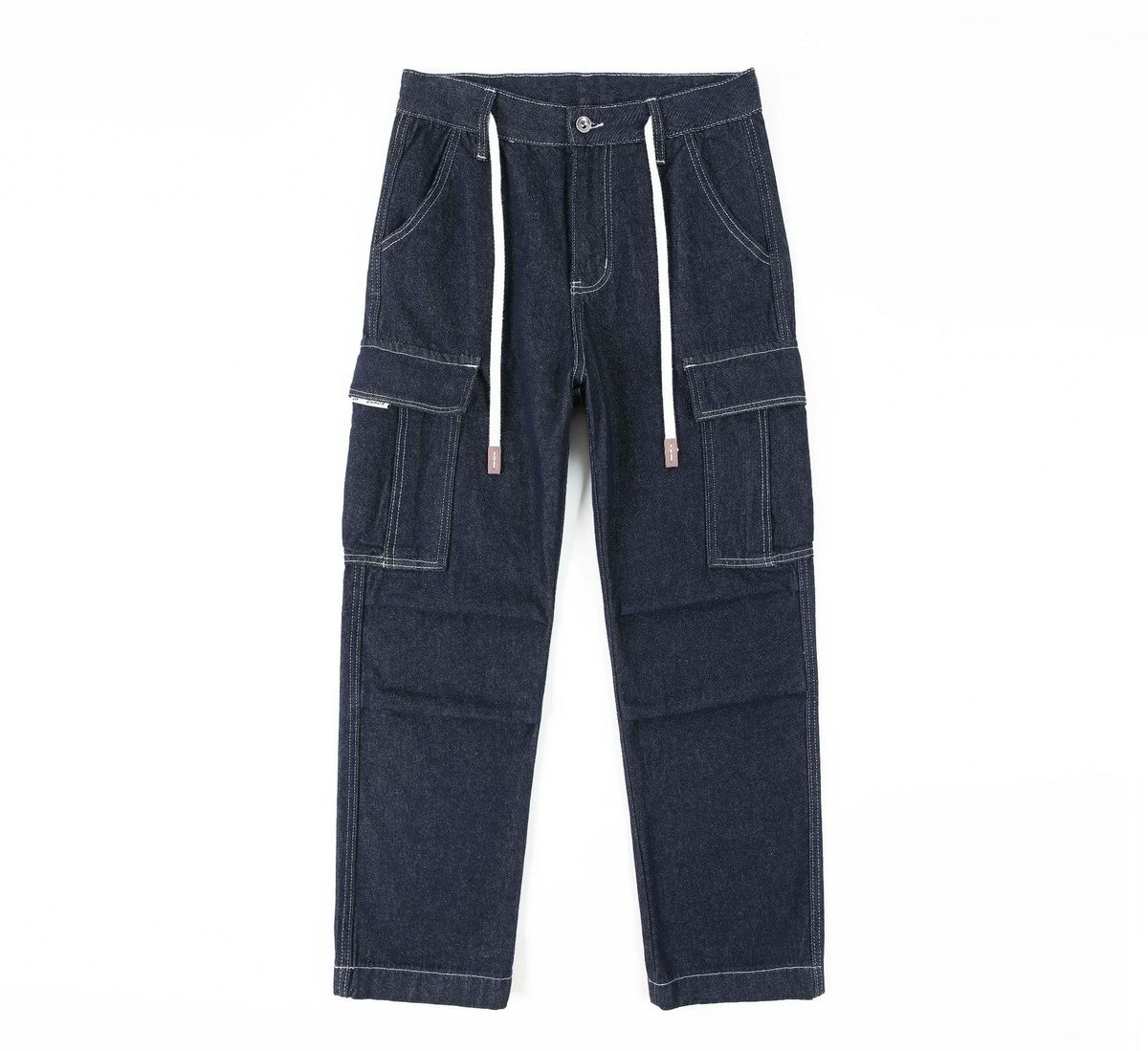 New In Stock Trendy Loose Wide-Leg Pants Young Street Style Casual Straight-Leg Cargo Trousers For Men_mkmklike.com