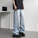 XXBRO Men's Summer Lyocell Blend Relaxed-Fit Jeans – Lightweight Breathable Straight-Leg Pants With Elastic Waist & Contrast Panels (M-3XL, Mid-Rise)_mkmklike.com