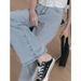 Women's High Waist Straight Leg Jeans 2024 Fall Trendy Loose Fit Wide Leg Flared Pants With Stretchy Comfort_mkmklike.com