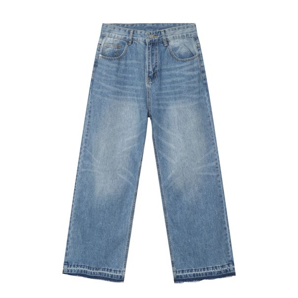 Men's Clothing Nirben Denim | New Retro Jeans Men's Straight Loose Trendy Brand Wide Leg Trouser Leg Design_mkmklike.com