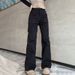 Women's Cargo Denim Pants – High Waist Wide Leg, Multi-Pocket Workwear Jeans, Stretch Cotton, Streetwear Fashion (Blue/Black/Khaki)_mkmklike.com