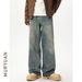 Men's Clothing Washed Jeans Men's Autumn Straight Floor Mopping Pants_mkmklike.com