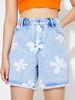 Women's Clothing Loose Slim Printed Jeans Shorts_mkmklike.com