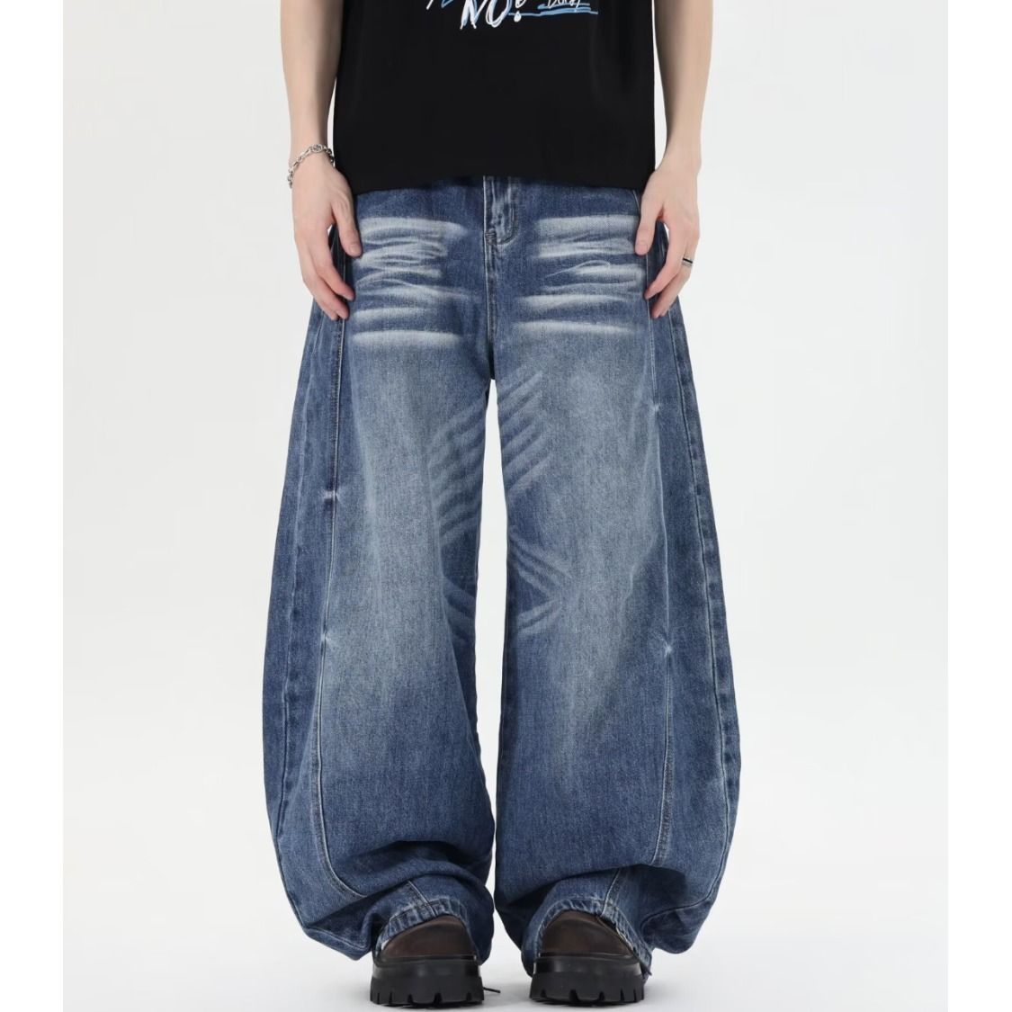 Retro American Vintage Cat Whisker Jeans For Men & Women – High Street Loose Fit Straight Leg Wide Pants_mkmklike.com