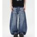 Retro American Vintage Cat Whisker Jeans For Men & Women – High Street Loose Fit Straight Leg Wide Pants_mkmklike.com