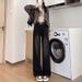 New Autumn And Winter Korean-style Jeans, Fleece-lined, Thickened, High-waisted, Slimming, Loose-fitting, With A_mkmklike.com
