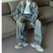 Vintage Washed Yellow Mud Jeans - Retro High Street Distressed Hip-Hop Wide Leg Pants For Men_mkmklike.com