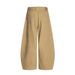 High Street American Style Solid Color Alum White Wide-Leg Scimitar Jeans Men's New Trendy Loose Long Pants_mkmklike.com