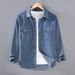 Workwear Long Sleeved Denim Shirt Men's Loose Casual Spring Autumn New Shirt Jacket Men's Fashion_mkmklike.com