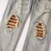 High Vibe American Street Jeans Summer Ripped Hole Washed Beggar Men's Pants_mkmklike.com