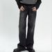 Washed Men's Jeans Trendy Loose Straight Leg Zipper Spring Style Youthful Harajuku_mkmklike.com