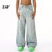 EF JEANS | 2024 New Personality Niche Ink Splashing Graffiti Design Loose Casual Pants Wide Leg Jeans_mkmklike.com