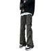 Vintage Washed Distressed High-Waisted Relaxed Fit Wide-Leg Jeans For Men – Streetwear Retro Style_mkmklike.com