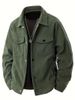 European And American Cross-Border Corduroy Single-Breasted Casual Sports Trend Pocket Jacket Men's Turn-Down_mkmklike.com