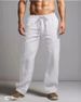 New 2026Men's Cotton Linen Casual Pants Comfortable Straight Leg Drawstring Waist Plus Size Loose Fit S-4XL_mkmklike.com