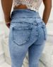 Women's clothing Best Selling h Pearl Buckle High Waist Skinny Denim Trousers_mkmklike.com