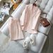 Women's Clothing warm spring healing color shimmer texture pieces heavy industry slim silhouette suit_mkmklike.com