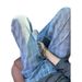 Men's Blue Plaid Straight Leg Loose Fitting Jeans High Street Style Slimming Casual Slightly Flared Trendy Cool_mkmklike.com
