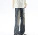 American High Street Washed Old Spliced Zipper Jeans Men's Autumn Straight Loose Retro Wide-leg Floor-mopping Trousers_mkmklike.com