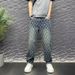 Men's All-Over Print Jacquard Jeans | Retro American Streetwear Baggy Straight Leg Pants For Casual Wear_mkmklike.com
