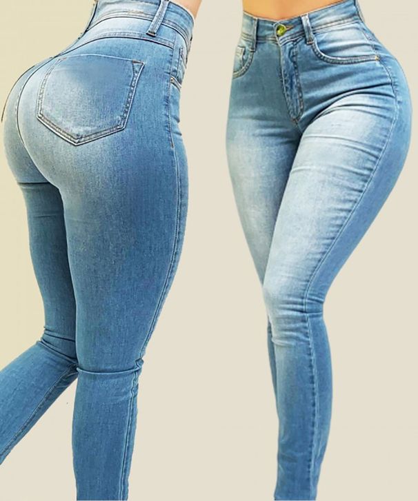 ELLE European American Cross-Border Autumn And Winter New Women's Fashion Slim High-Waist Stretch Skinny Jeans For Women_mkmklike.com