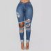 European And American Foreign Trade Cross-border High-waisted Stretch Ripped Slim-fit Women's Jeans_mkmklike.com