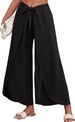 Women's Clothing wide-leg pants with belt high waist trousers_mkmklike.com