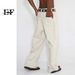 EF JEANS | 2023 Four Seasons New Product Straight Loose Korean Version Simple Medium And High Waist Solid Color Jeans Apricot_mkmklike.com