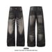 Cleanfit Unisex Vintage Washed Straight Leg Jeans | American High Street Style With Subtle Whiskering_mkmklike.com