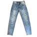 Street Graffiti Jeans Men's Ink Splashing Slim-fitting Pants Trendy Brand Ripped Patch Pants_mkmklike.com