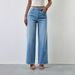 "High Waisted Straight Leg Jeans For Women – Stretch Denim Pants With Comfort Fit (Dark Gray/Light Blue/Dark Blue, Sizes S-XL)"_mkmklike.com