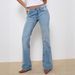 Women's High Waist Flared Jeans - Stretchy Denim Pants For Summer, Classic Blue Wash, Comfortable & Stylish For Work & Casual Wear_mkmklike.com
